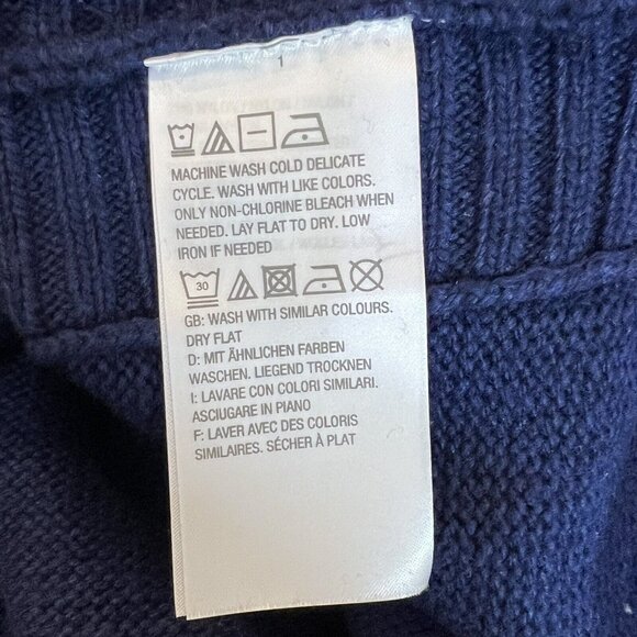 C. Wonder NWOT Sweater M Wool Blend‎ Womens Blue Cable Knit Pullover Size Medium - Picture 10 of 11